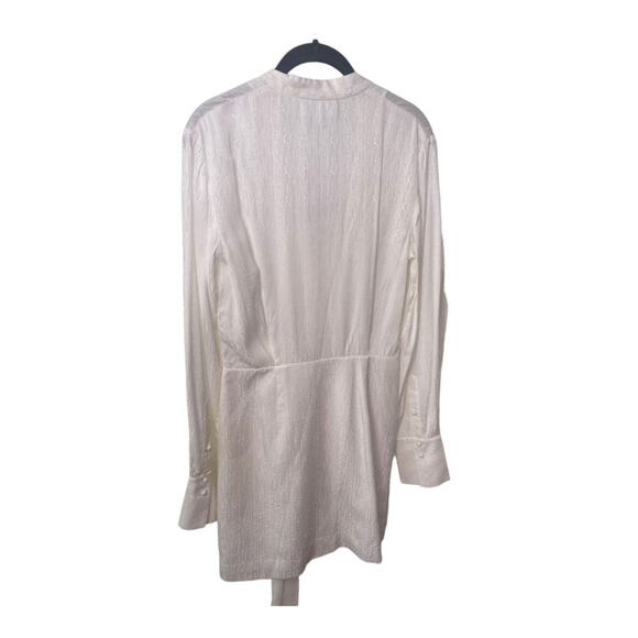 Revolve Significant Other Amalfi Long Sleeve Drape Mini Dress Elegant Bridal - Picture 9 of 12